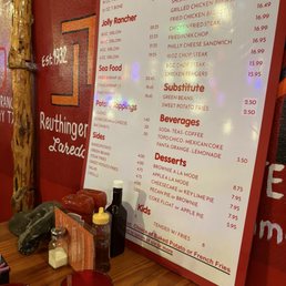 Gigantic menu