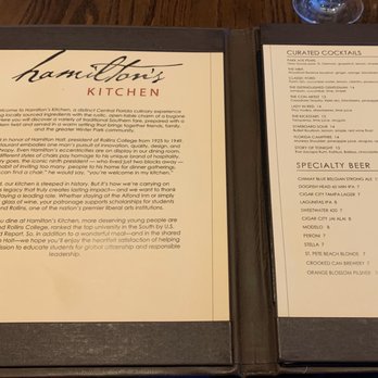 Hamilton's Kitchen - Brunch menu (Dec 2019) - New American Near Me - Winter Park, Florida