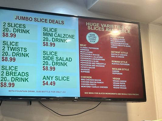 Menu photo 4 Slices Tempe, AZ