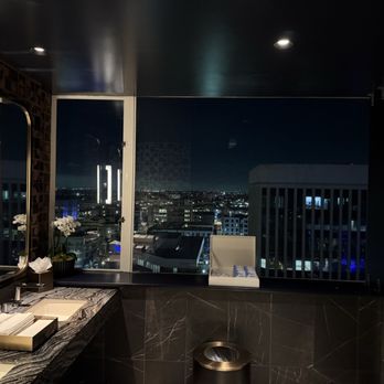 Sky Room - View in the women's bathroom - American Near Me - Long Beach, California
