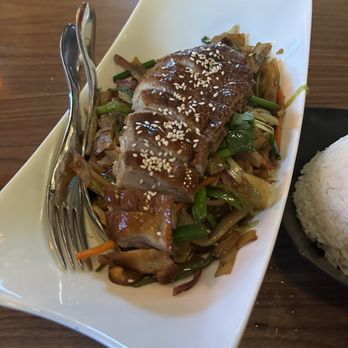 RedFarm - Wide Rice Noodles with BBQ'd Duck - Chinese Near Me - Austin, Texas RedFarm - Wide Rice Noodles with BBQ'd Duck - Chinese Near Me - Austin, Texas