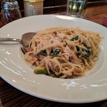 Magpie - Magpie's carbonara, with broccoli rabe. Very good. - Pizza Near Me - Greenfield, Massachusetts
