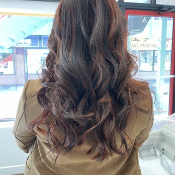 HeadQuarter Salon - After 2 rounds of coloring - Copper to Red Balayage - Hair Salons Near Me - Chicago, Illinois