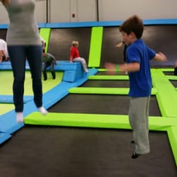 Launch Trampoline Park - Jumping in the common area.