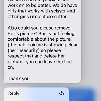 Rose Nail Bar - I have since edited the photo because in no way do I want anyone to feel insecure.  However, this is unprofessional to do. - Nail Salons Near Me - Arlington, Virginia
