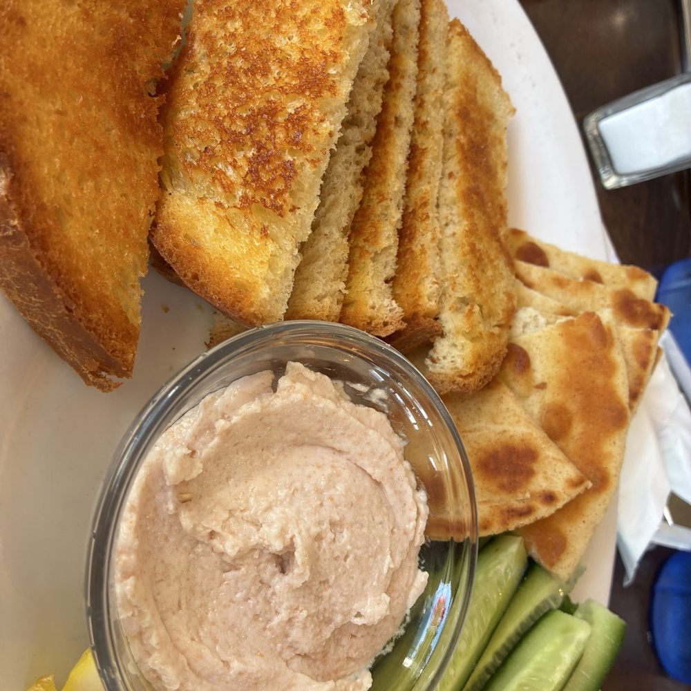 Caviar spread and bread appetizer