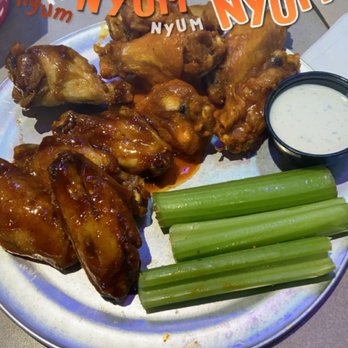 Pluckers Wing Bar - Pasadena - Bone In Wings Buffalo Med & Jerk sauce - Chicken Wings Near Me - Pasadena, Texas