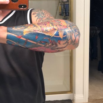 Three Arrows Tattoo - Water bars with Koi - Tattoo Near Me - Las Vegas, Nevada Three Arrows Tattoo - Water bars with Koi - Tattoo Near Me - Las Vegas, Nevada