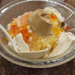 Complimentary shave ice