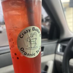 Crazy Boba & Organic Teas - Strawberry green tea
