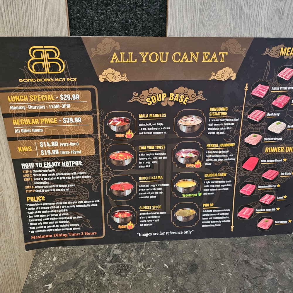 Bong Bong Hot Pot - menu - Hot Pot Near Me - Aurora, Colorado Bong Bong Hot Pot - menu - Hot Pot Near Me - Aurora, Colorado
