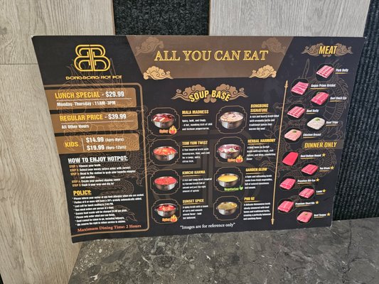 Menu photo 1 Bong Bong Hot Pot Aurora, CO