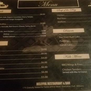 Bellyful - Menu - Bars Near Me - Brooklyn, New York