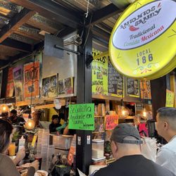 Mercado de Coyoacán - The popular food stand I tried - the smells wafting from their cooktops were so good!