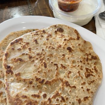 Sattvik Foods - Aloo Paratha (2) with Youghurt Side- yummy - Indian Near Me - San Diego, California