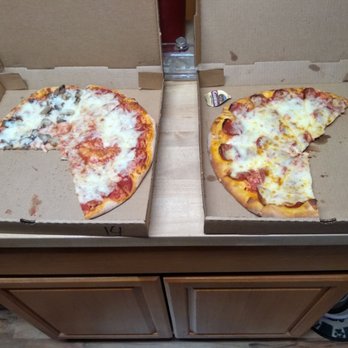 Deangelo's Pizzeria - A large half cheese, half mushroom and a large pepperoni. - Pizza Near Me - Denver, Indiana