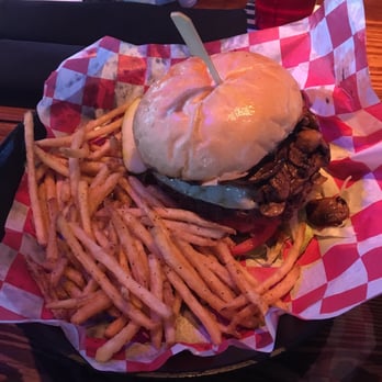 Bubba's 33 - Wild Shroomin' Burger w/ fries. - Pizza Near Me - Wichita, Kansas Bubba's 33 - Wild Shroomin' Burger w/ fries. - Pizza Near Me - Wichita, Kansas