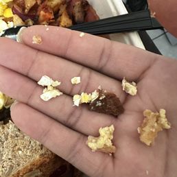 Shells in the eggs.