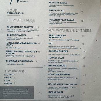 Art and Soul - Menu - New American Near Me - Washington, DC, District of Columbia