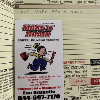 Make It Drain - Business card - Plumbing Near Me - Van Nuys, California