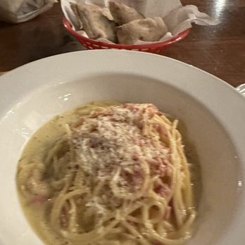 La Notte - Carbonara with fresh pizza bread! - Pizza Near Me - Puerto Vallarta, JAL