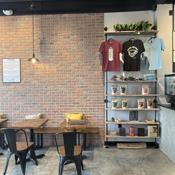 Chapter 2 Coffee Roasters - Seating area in the front and merchandise/products - Coffee Roasteries Near Me - Piscataway, New Jersey