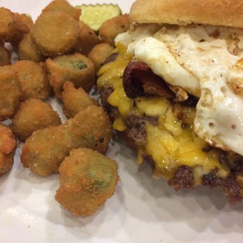 Pops - Round barn burger and okra - Burgers Near Me - Arcadia, Oklahoma