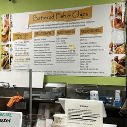 The Battered Fish & Chips - Menu in restaurant