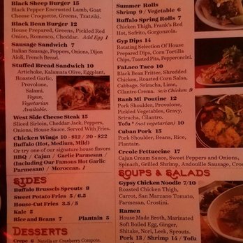 Gypsy Parlor - menu - Bars Near Me - Buffalo, New York