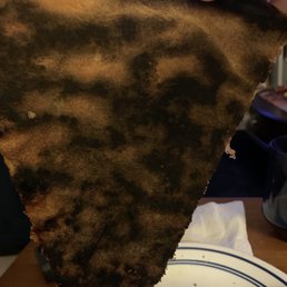 Burned pizza
