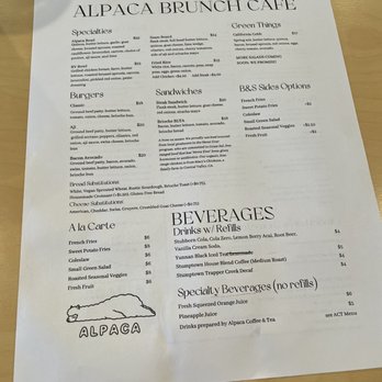 Alpaca Coffee & Tea - Soft Open Menu 10/9/22 - Coffee & Tea Near Me - Idyllwild, California Alpaca Coffee & Tea - Soft Open Menu 10/9/22 - Coffee & Tea Near Me - Idyllwild, California
