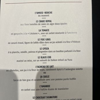 L'Atelier de Joël Robuchon - Price Fix menu yes you get all but only one of the entrees - French Near Me - Paris, 75