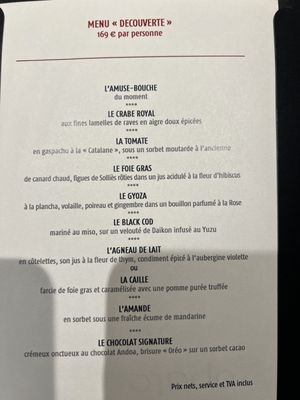 Menu photo 2 L'Atelier de Joël Robuchon Paris, 75