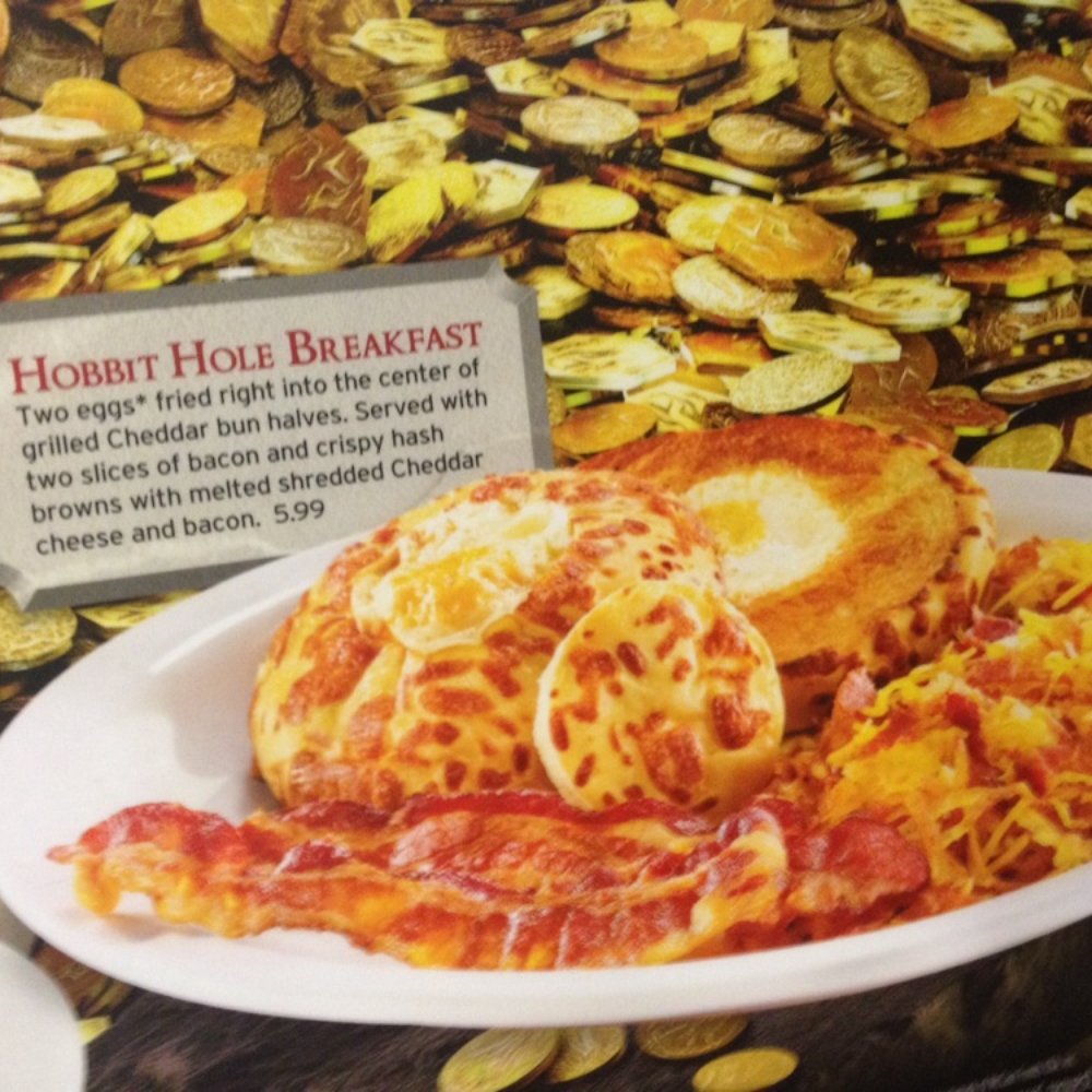 Denny's - HOBBIT breakfast limited edition menu - American Near Me - Porterville, California Denny's - HOBBIT breakfast limited edition menu - American Near Me - Porterville, California