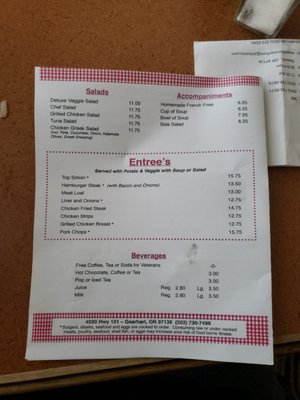 Menu photo 3 Grandma's Corner Restaurant Seaside, OR Menu photo 3 Grandma's Corner Restaurant Seaside, OR