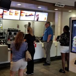 McDonald's - Once again. 9 people waiting.