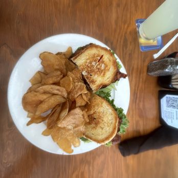 Pack's Tavern - BLT with fried green tomatoes and bay chips. - Pubs Near Me - Asheville, North Carolina Pack's Tavern - BLT with fried green tomatoes and bay chips. - Pubs Near Me - Asheville, North Carolina