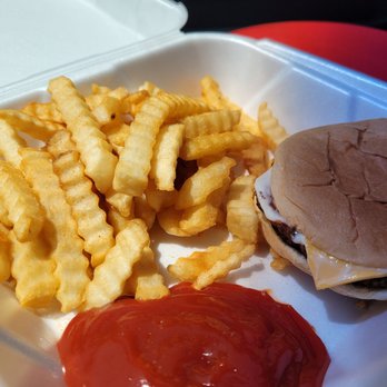 Main St Grill - a hamburger, french fries, ketchup and ketchup - American Near Me - Staley, North Carolina Main St Grill - a hamburger, french fries, ketchup and ketchup - American Near Me - Staley, North Carolina