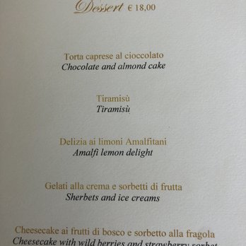 La Sponda - Menu - Bars Near Me - Positano, SA La Sponda - Menu - Bars Near Me - Positano, SA