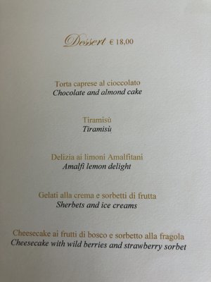 Menu photo 6 La Sponda Positano, SA Menu photo 6 La Sponda Positano, SA