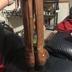 Spanaway Shoe Repair - Left boot calf resized to be smaller.