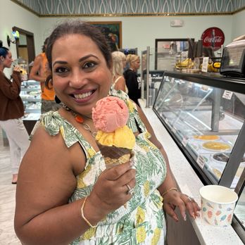 Riviera Creamery - A chocolate dipped cone with mango and raspberry sorbet! - Ice Cream & Frozen Yogurt Near Me - Panama City Beach, Florida Riviera Creamery - A chocolate dipped cone with mango and raspberry sorbet! - Ice Cream & Frozen Yogurt Near Me - Panama City Beach, Florida