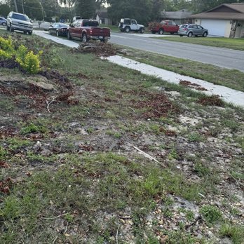 Howard’s Tree & Land Development - Debris left on side walk - Tree Services Near Me