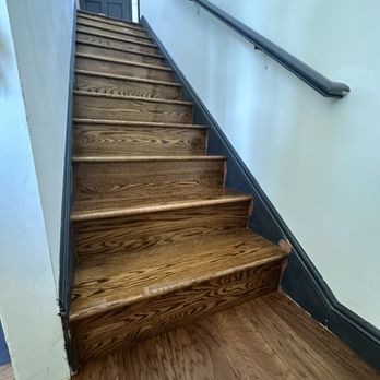 Artisan Wood Floors - New stairs to match the engineer floor. - Flooring Near Me - San Leandro, California Artisan Wood Floors - New stairs to match the engineer floor. - Flooring Near Me - San Leandro, California
