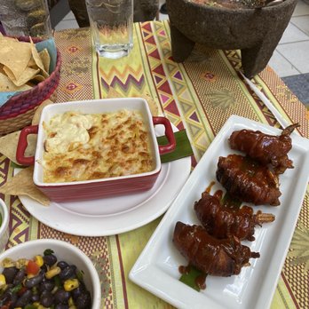 Topolo - BBQ bacon wrapped shrimp, artichoke, shrimp& cheese dip. - Mexican Near Me - Mazatlán, SIN Topolo - BBQ bacon wrapped shrimp, artichoke, shrimp& cheese dip. - Mexican Near Me - Mazatlán, SIN