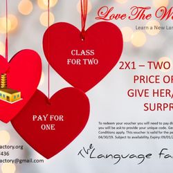 The Language Factory - Get a GIFT VOUCHER for ANY OF OUR 33 LANGUAGE LESSONS with The Language Factory. www.language-factory.org SIGN UP TODAY! :)