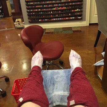 Luxx Nails - Getting the deluxe pedicure. They rubbed fresh orange and lime on my legs. Smells incredible! - Nail Salons Near Me - Temple, Texas