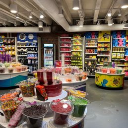 a variety of candy in a store