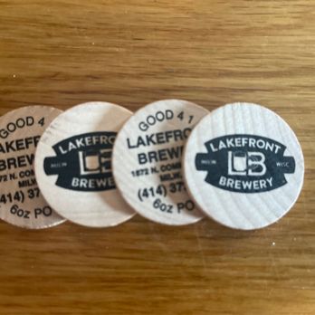 Lakefront Brewery - Tour Tokens - Breweries Near Me - Milwaukee, Wisconsin Lakefront Brewery - Tour Tokens - Breweries Near Me - Milwaukee, Wisconsin