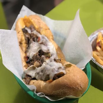 Philly Frank's Steaks - The Works Steak Sandwich - Sandwiches Near Me - San Marcos, California Philly Frank's Steaks - The Works Steak Sandwich - Sandwiches Near Me - San Marcos, California